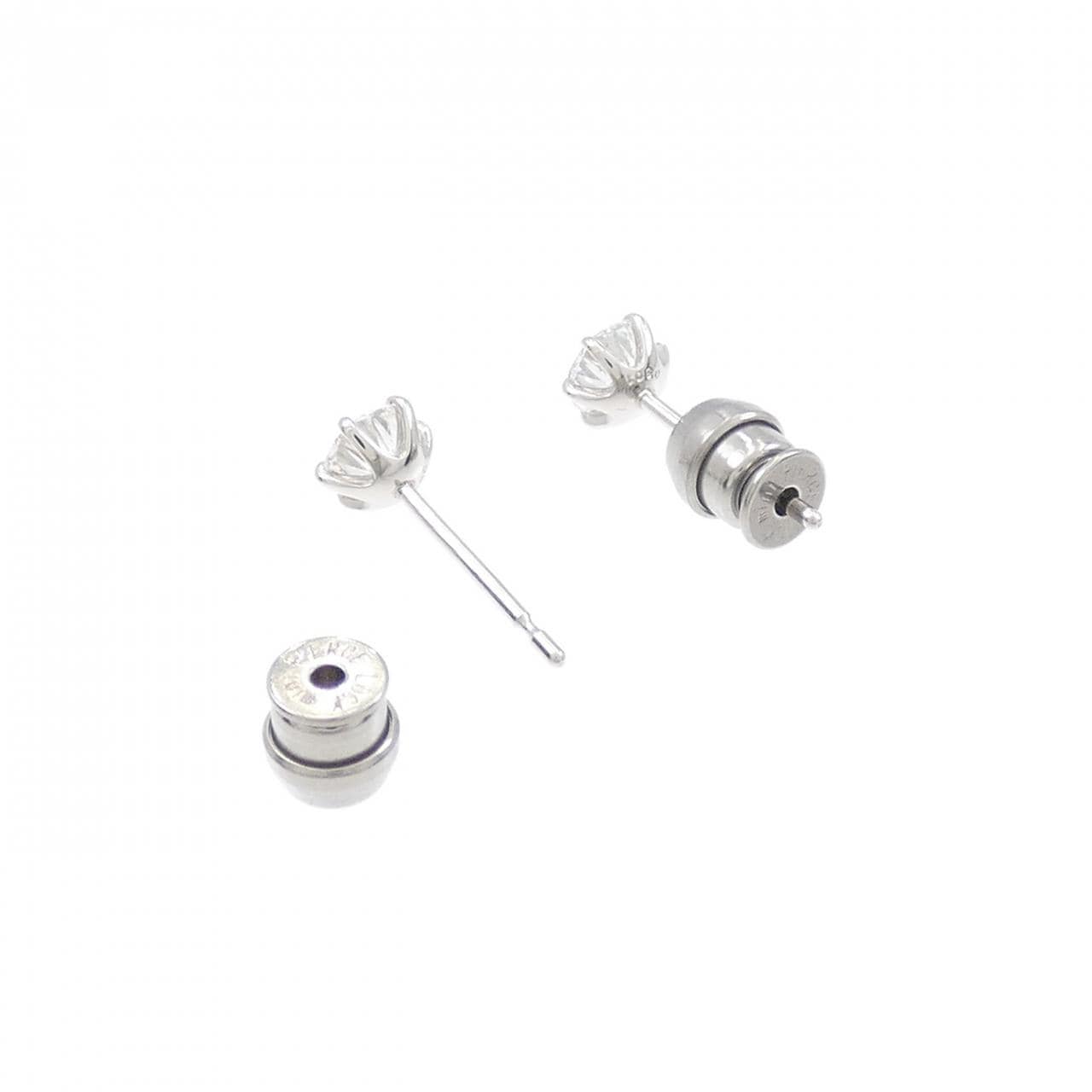 【リメイク】PT/ST ダイヤモンド ピアス 0.300CT 0.301CT E-F SI2 3EXT-EXT H&C