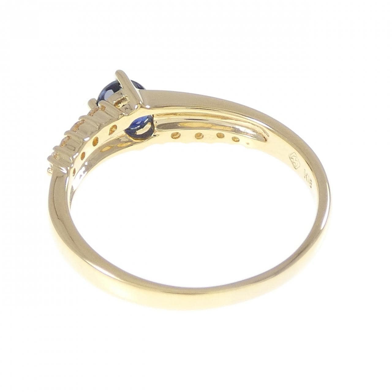 K18YG サファイヤ リング 0.52CT
