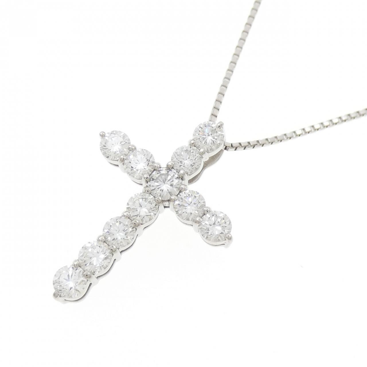 PT900/PT850 クロス ダイヤモンド ネックレス 2.06CT