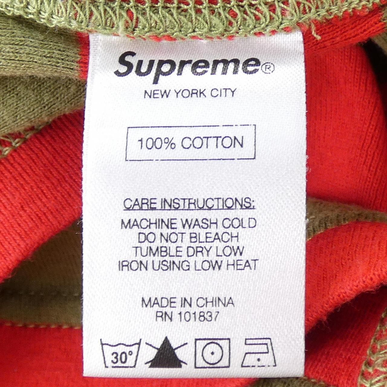 シュプリーム SUPREME STRIPED THERMAL Tシャツ