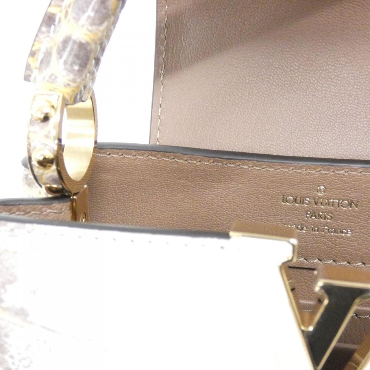 LOUIS VUITTON Exotic Leather Capucines Mini Bag N98156