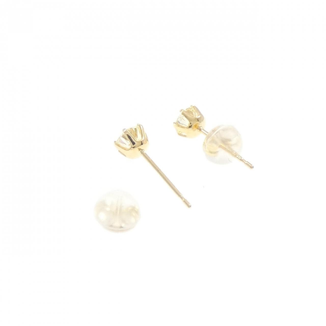 K18YG ソリティア ダイヤモンド ピアス 0.50CT