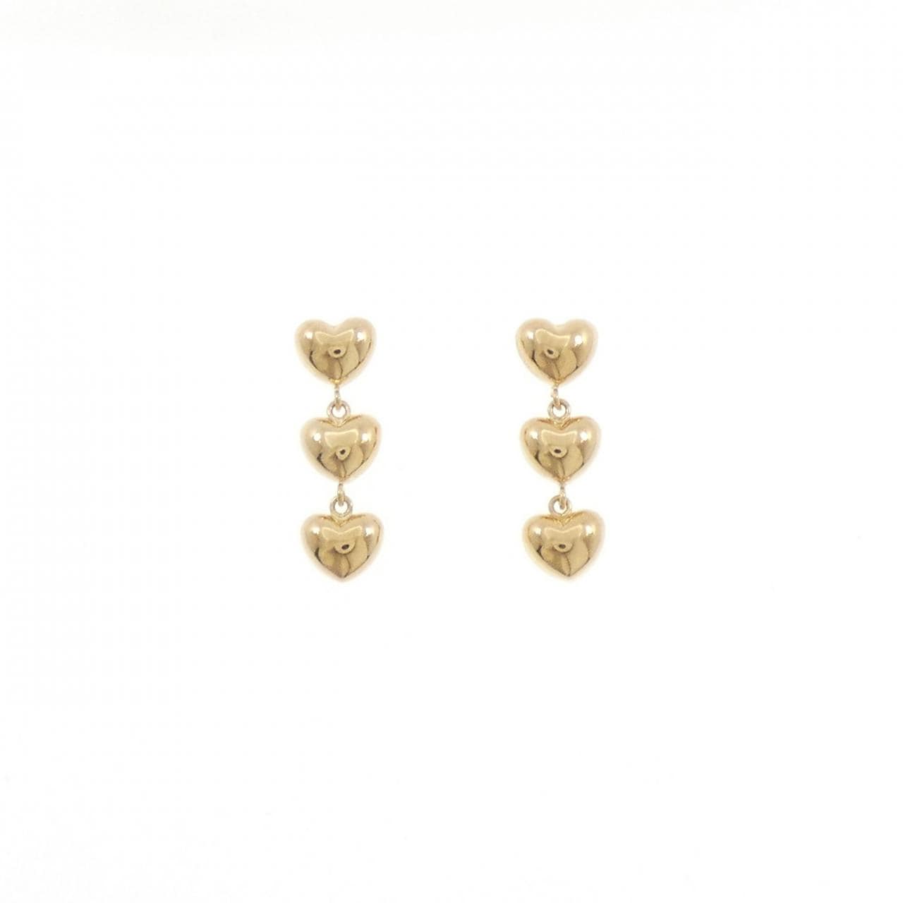 K18YG ハート ピアス