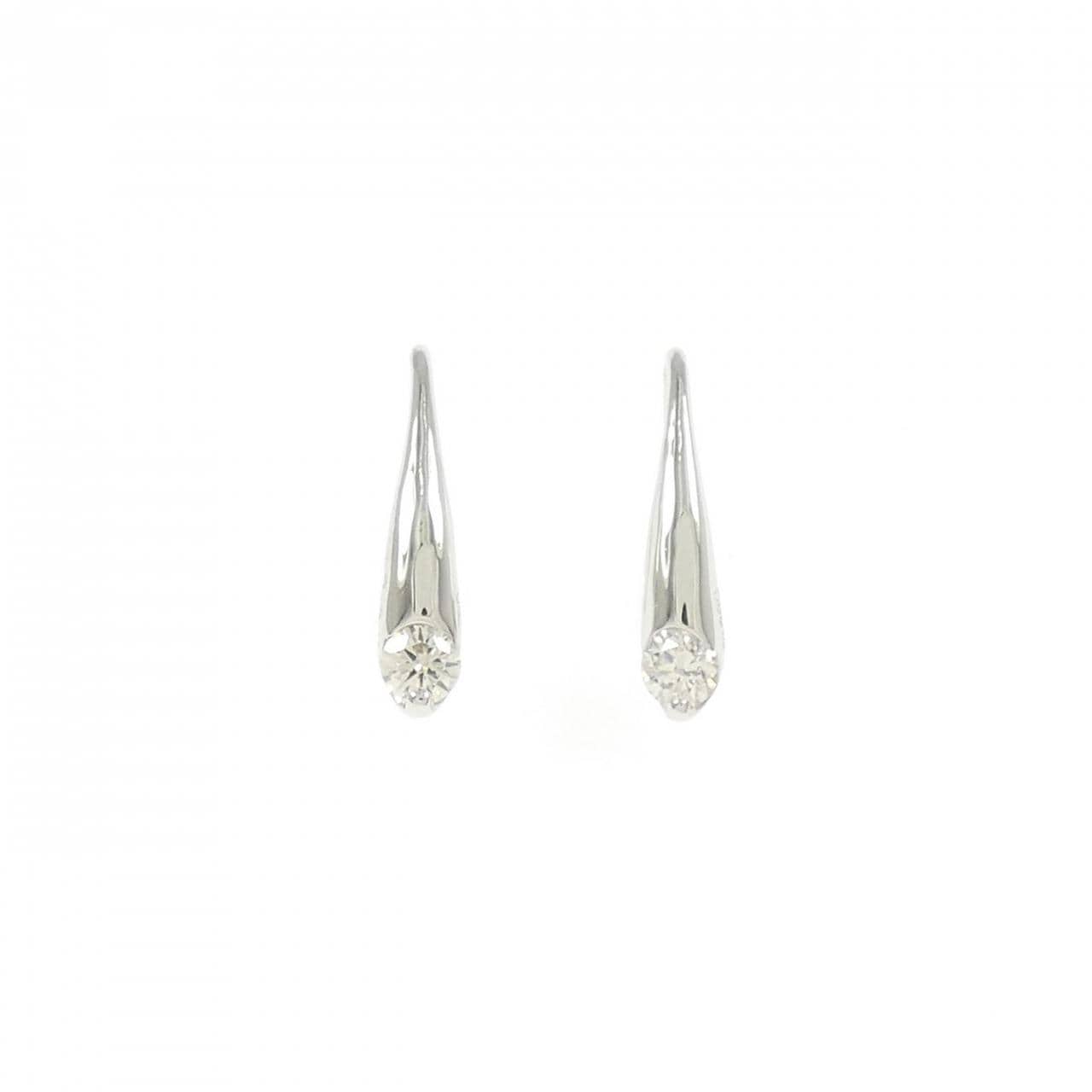 PT900 ダイヤモンド ピアス 0.10CT