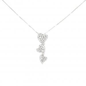 K14WG ハート ダイヤモンド ネックレス 1.00CT