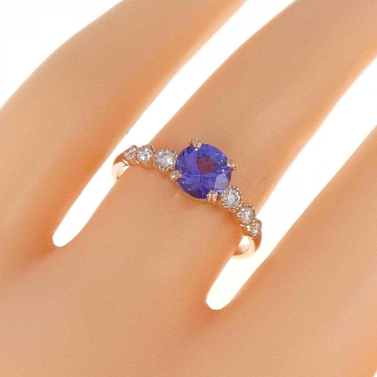 K18PG Tanzanite Ring 0.80CT