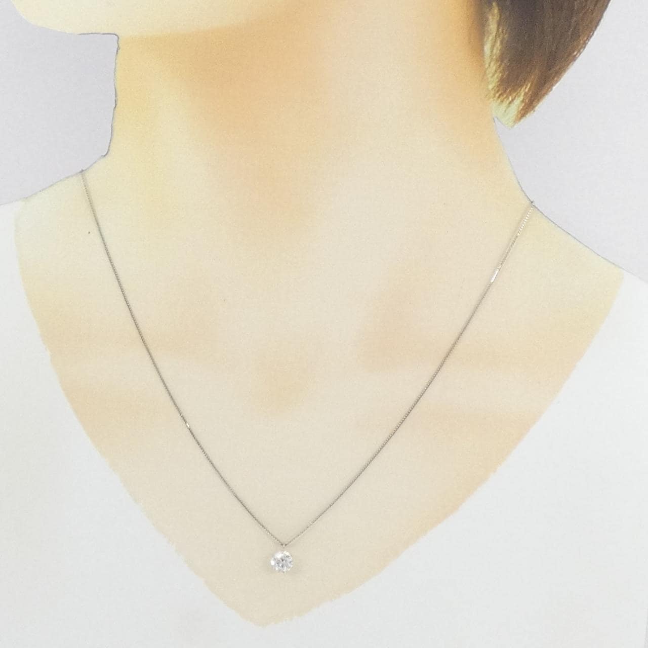 PT900/PT850 ダイヤモンド ネックレス 0.737CT D VS1 EXT