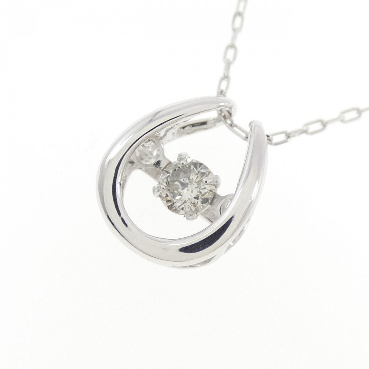 K18WG ダイヤモンド ネックレス 0.08CT
