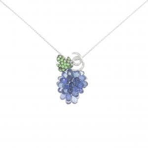 K18WG/K18BG Grape Sapphire Necklace 9.00CT