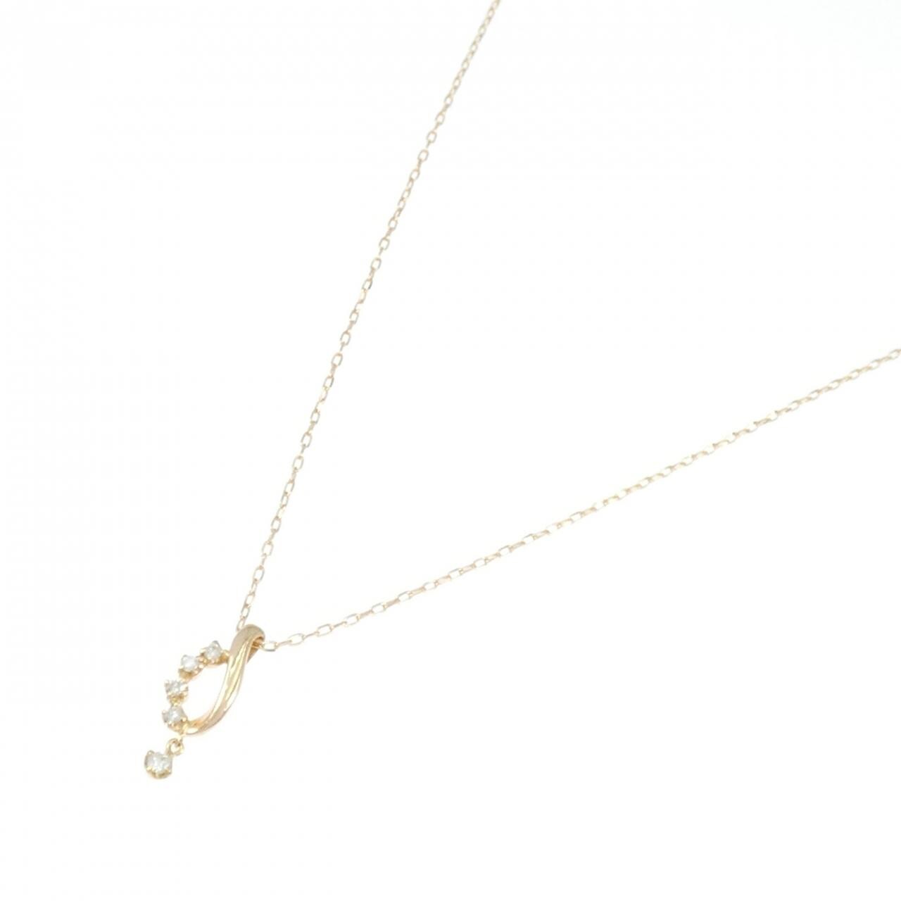 K18PG ダイヤモンド ネックレス 0.08CT
