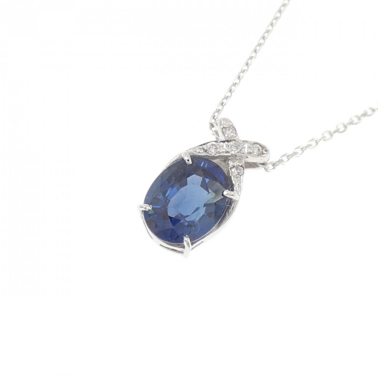 K18WG サファイヤ ネックレス 1.53CT
