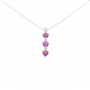 K18WG ルビー ネックレス 1.16CT