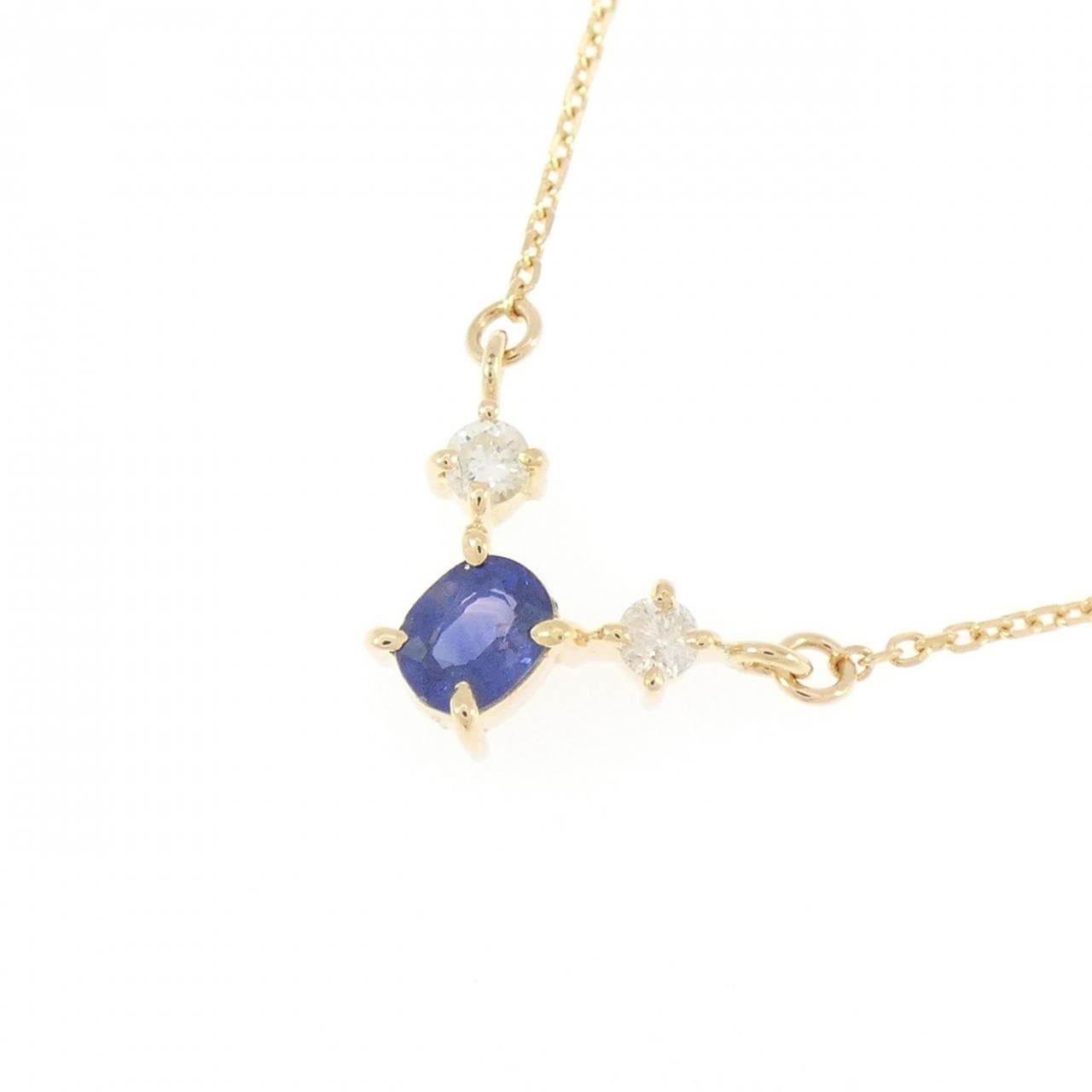 750YG サファイヤ ネックレス 0.35CT