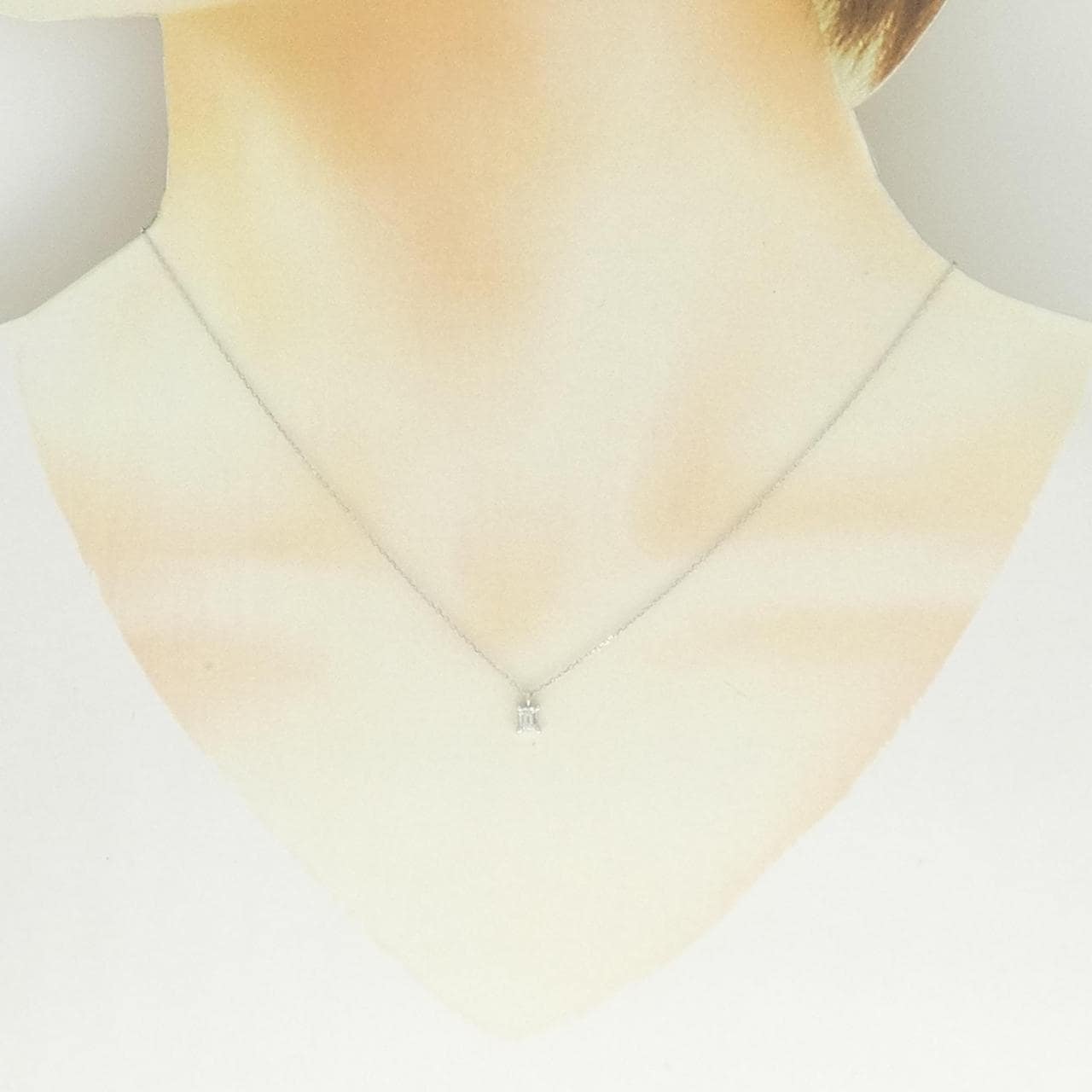 K18WG ダイヤモンド ネックレス 0.18CT