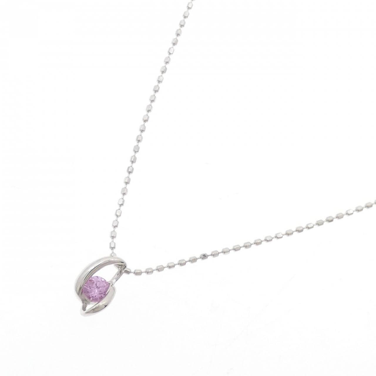 K18WG サファイヤ ネックレス 0.16CT
