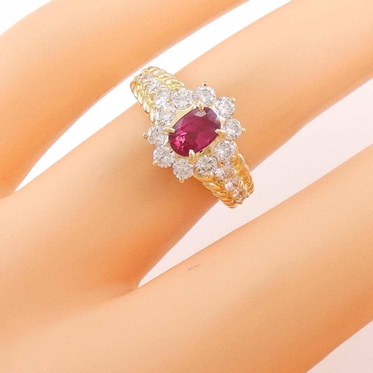 K18YG ruby ring 0.54CT