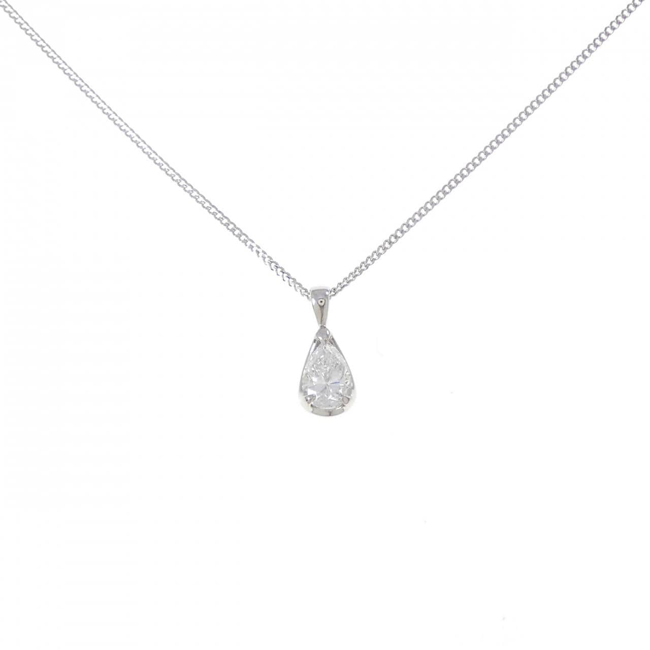 PT900/PT850 ダイヤモンド ネックレス 0.719CT F SI2 ペアシェイプ