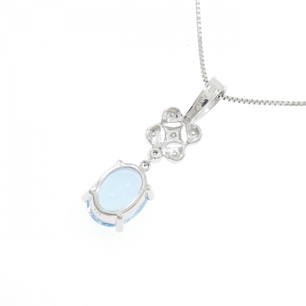 PT900/PT850 ブルートパーズ ネックレス 3.01CT