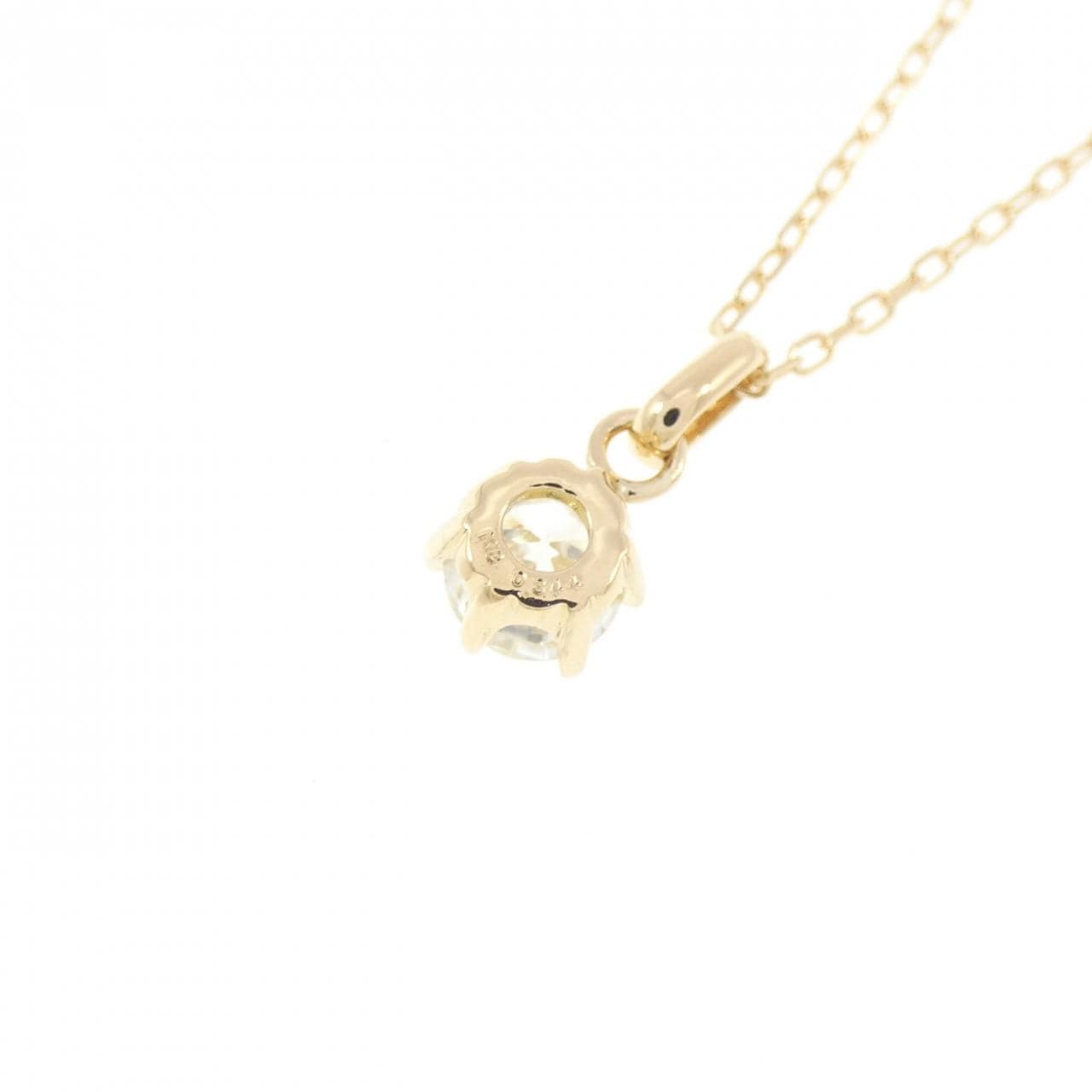 K18YG ソリティア ダイヤモンド ネックレス 0.344CT