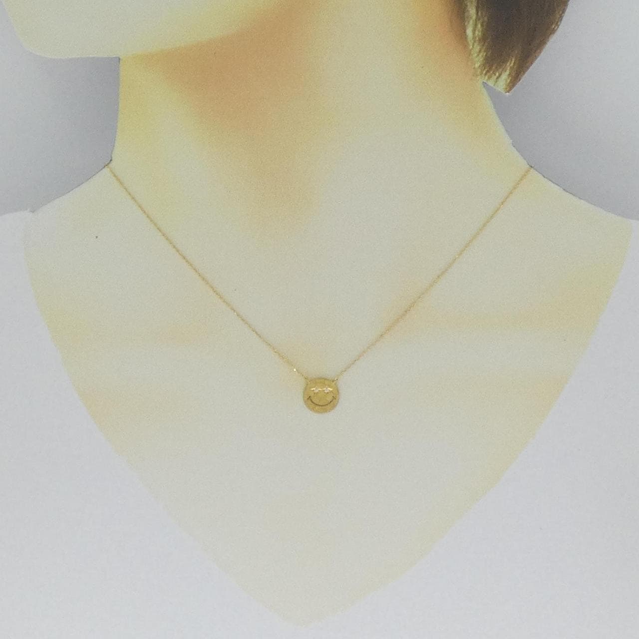 スタージュエリー スマイル ダイヤモンド ネックレス 0.01CT