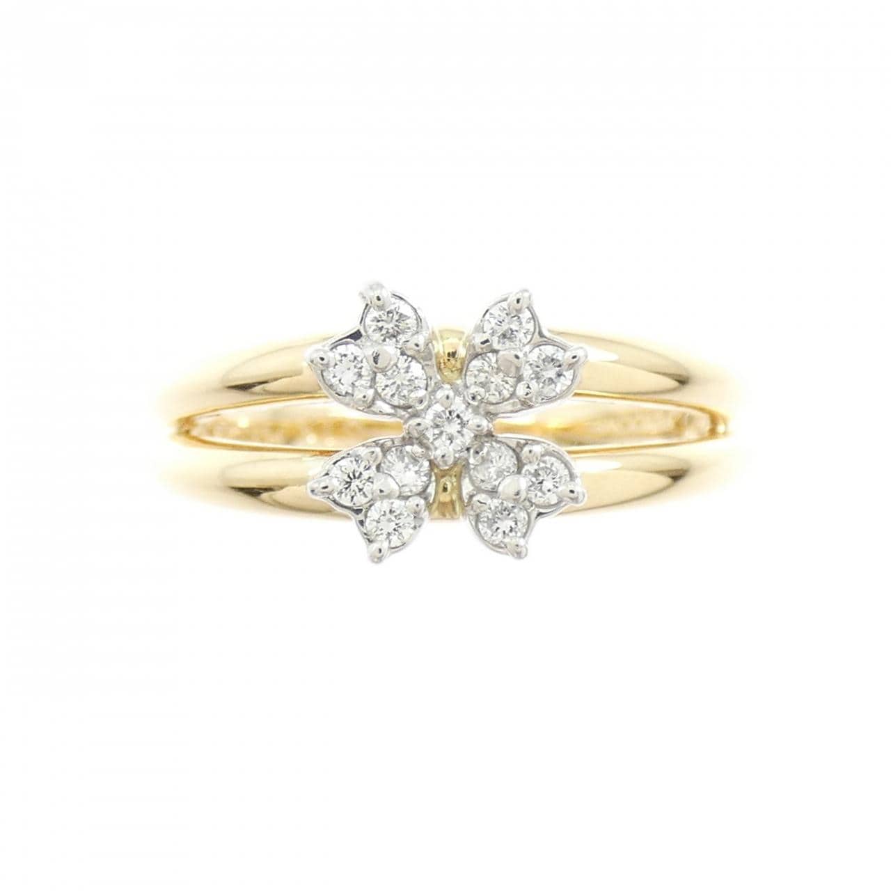 ヴァンドーム フラワー ダイヤモンド リング 0.13CT