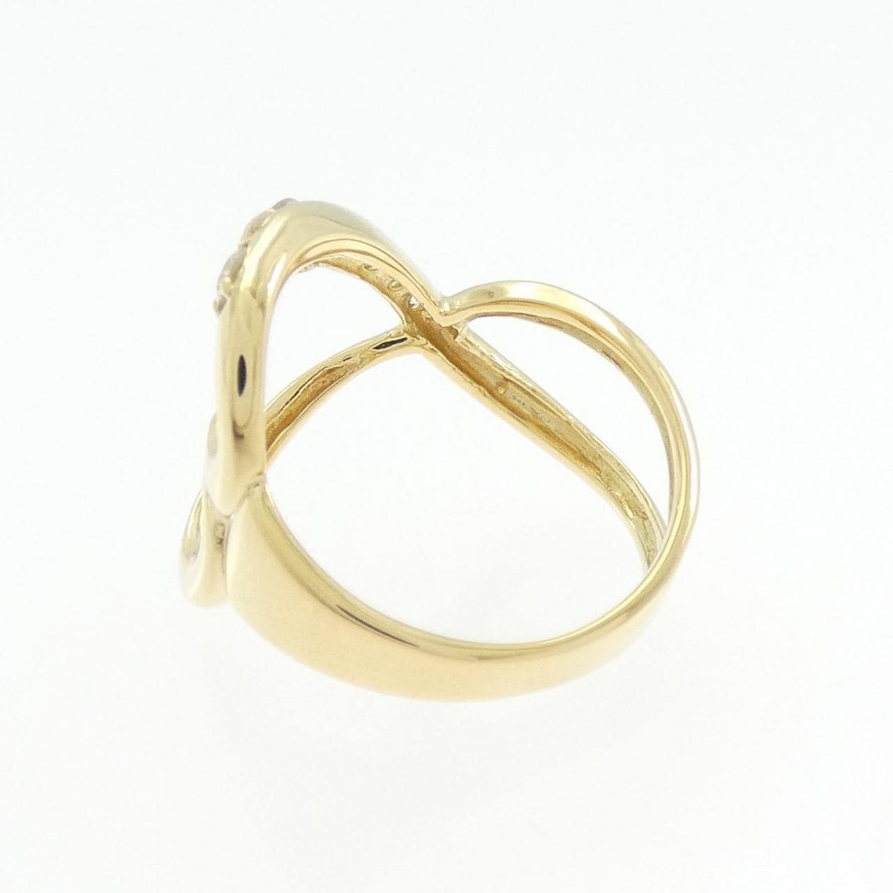 K18YG ハート ダイヤモンド リング 0.18CT