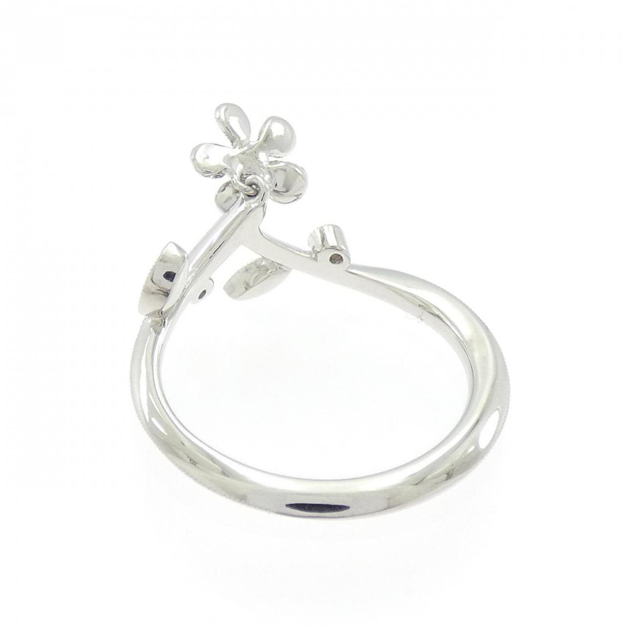 PT900 フラワー ダイヤモンド リング 0.07CT