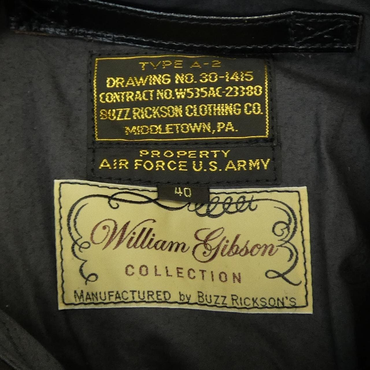 バズリクソンズ BUZZ RICKSON'S A-2 BR80596 レザージャケット