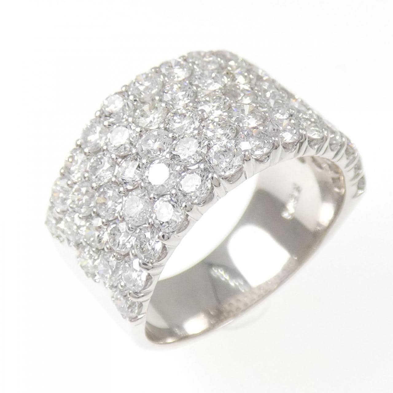 K18WG パヴェ ダイヤモンド リング 3.00CT