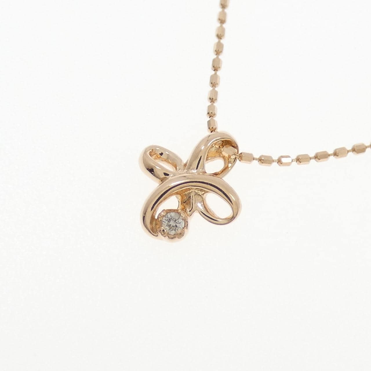 K10PG ダイヤモンド ネックレス 0.01CT