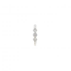 K18WG ダイヤモンド ピアス 0.13CT 片耳