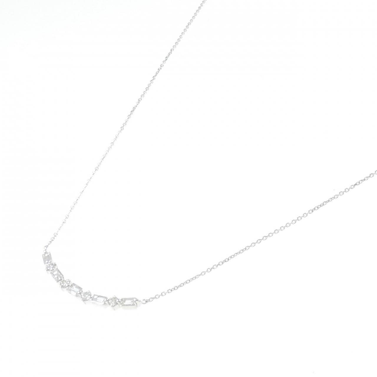 K18WG ダイヤモンド ネックレス 0.33CT