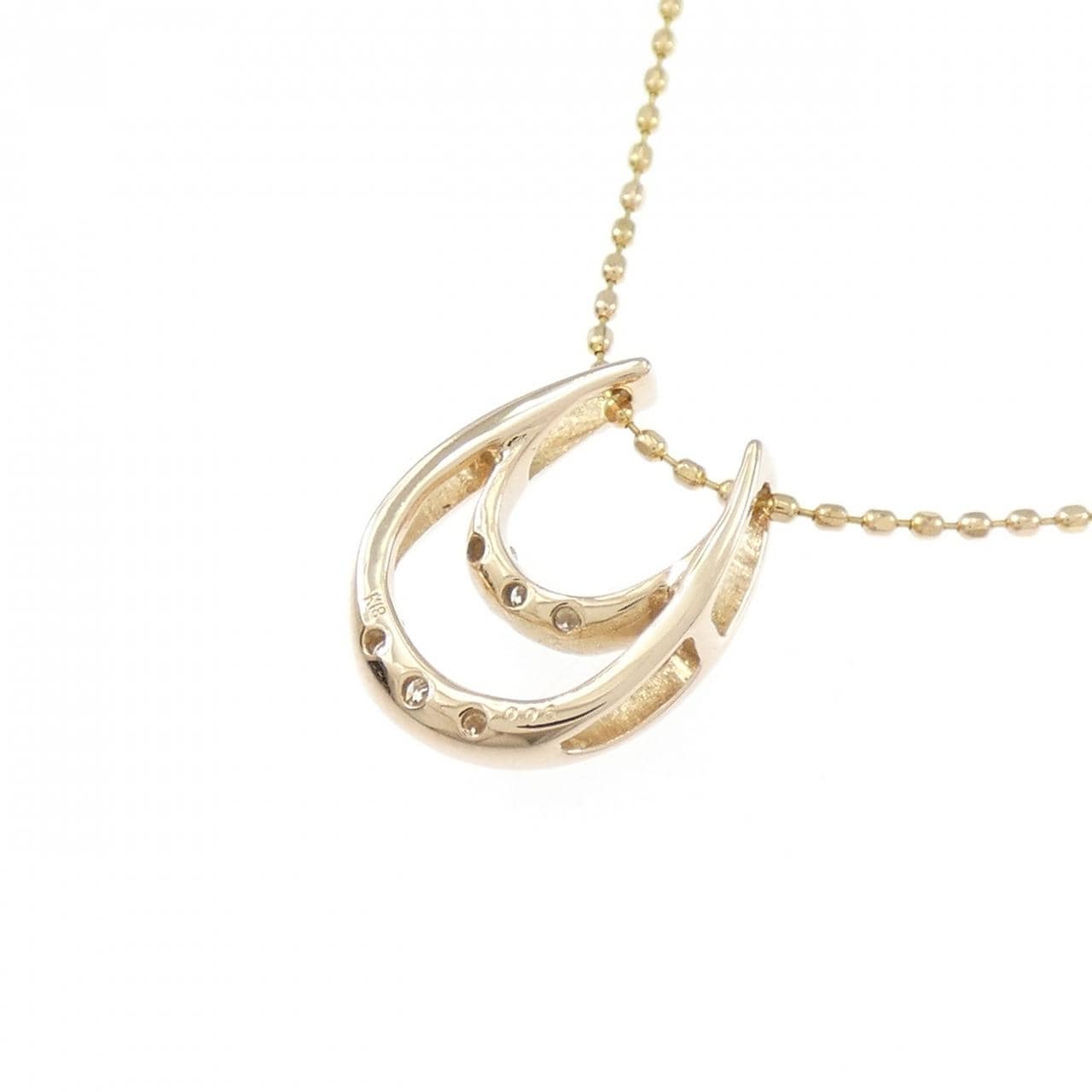 K18PG ダイヤモンド ネックレス 0.06CT