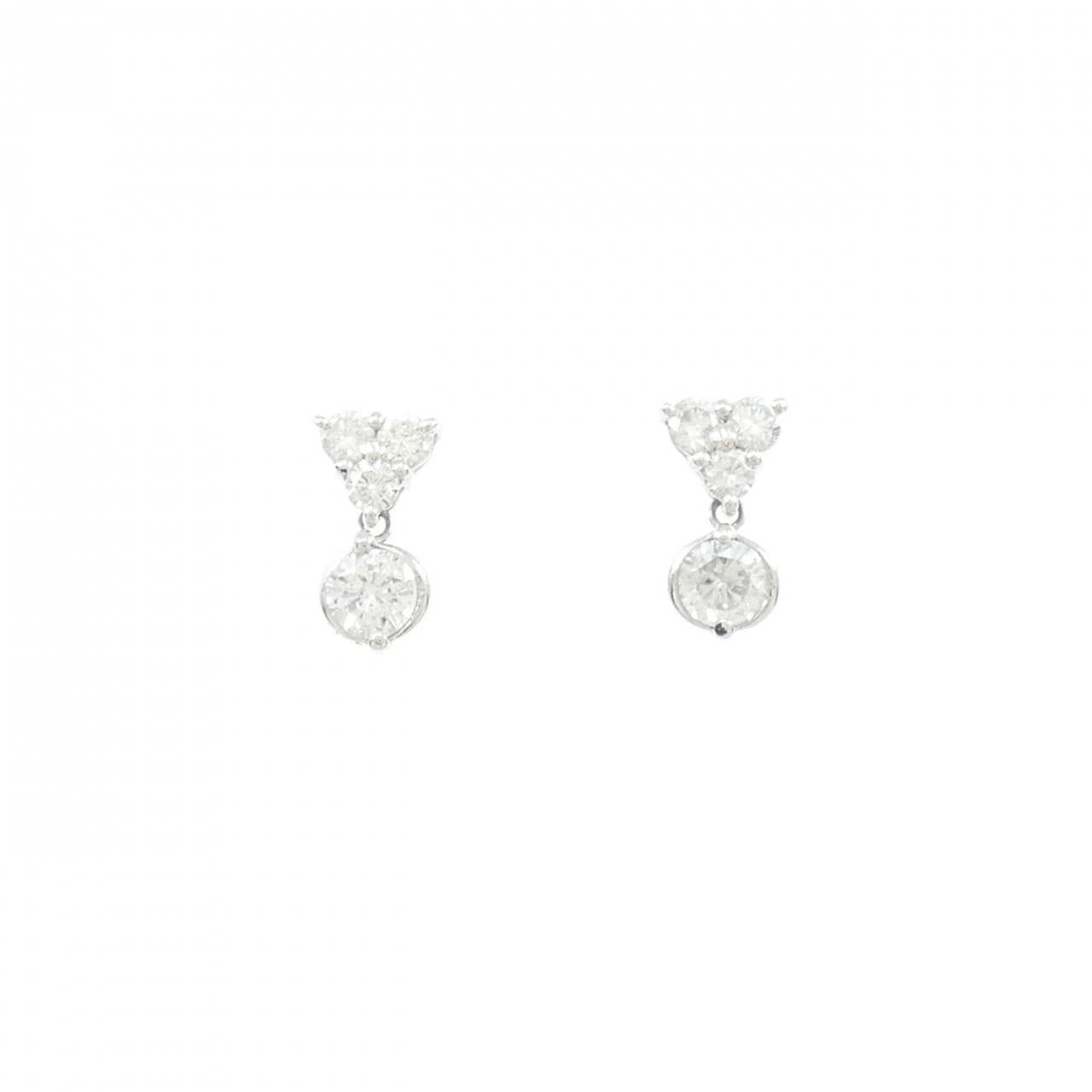 PT900 ダイヤモンド ピアス 0.75CT