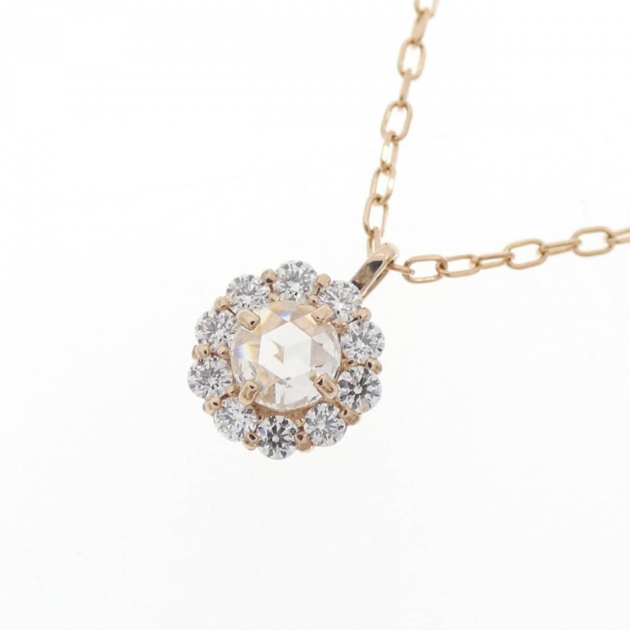 K18PG ダイヤモンド ネックレス 0.11CT
