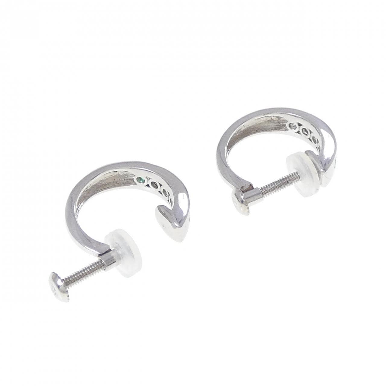 PT900 エメラルド イヤリング 0.22CT