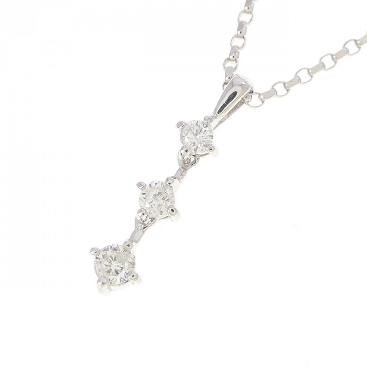 K14WG ダイヤモンド ネックレス 0.12CT