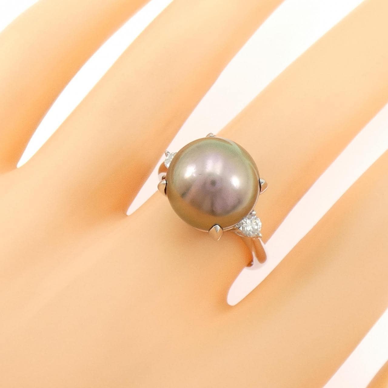 PT900 黒蝶パール リング 12mm