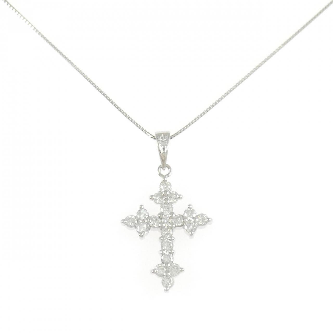 PT900/PT850 クロス ダイヤモンド ネックレス 0.50CT