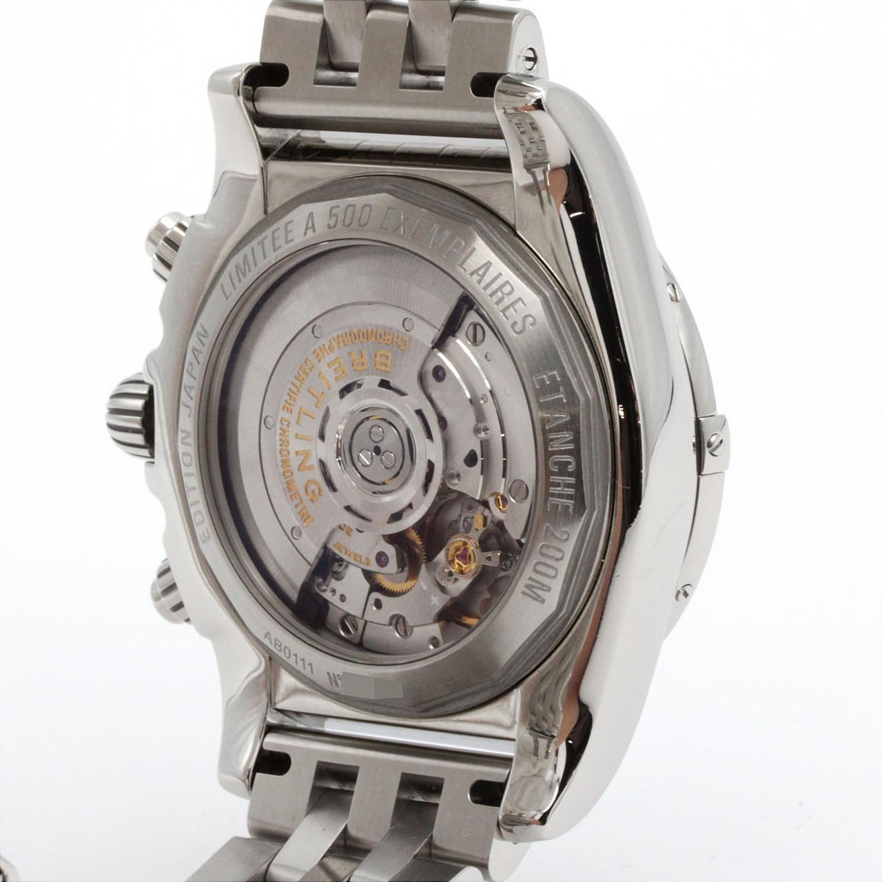 ブライトリング クロノマット44ブラックマザーオブパール JAPAN LIMITED AB0111/S011BMPPA SS 自動巻