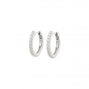 【新品】PT900 ダイヤモンド フープ ピアス 0.401CT