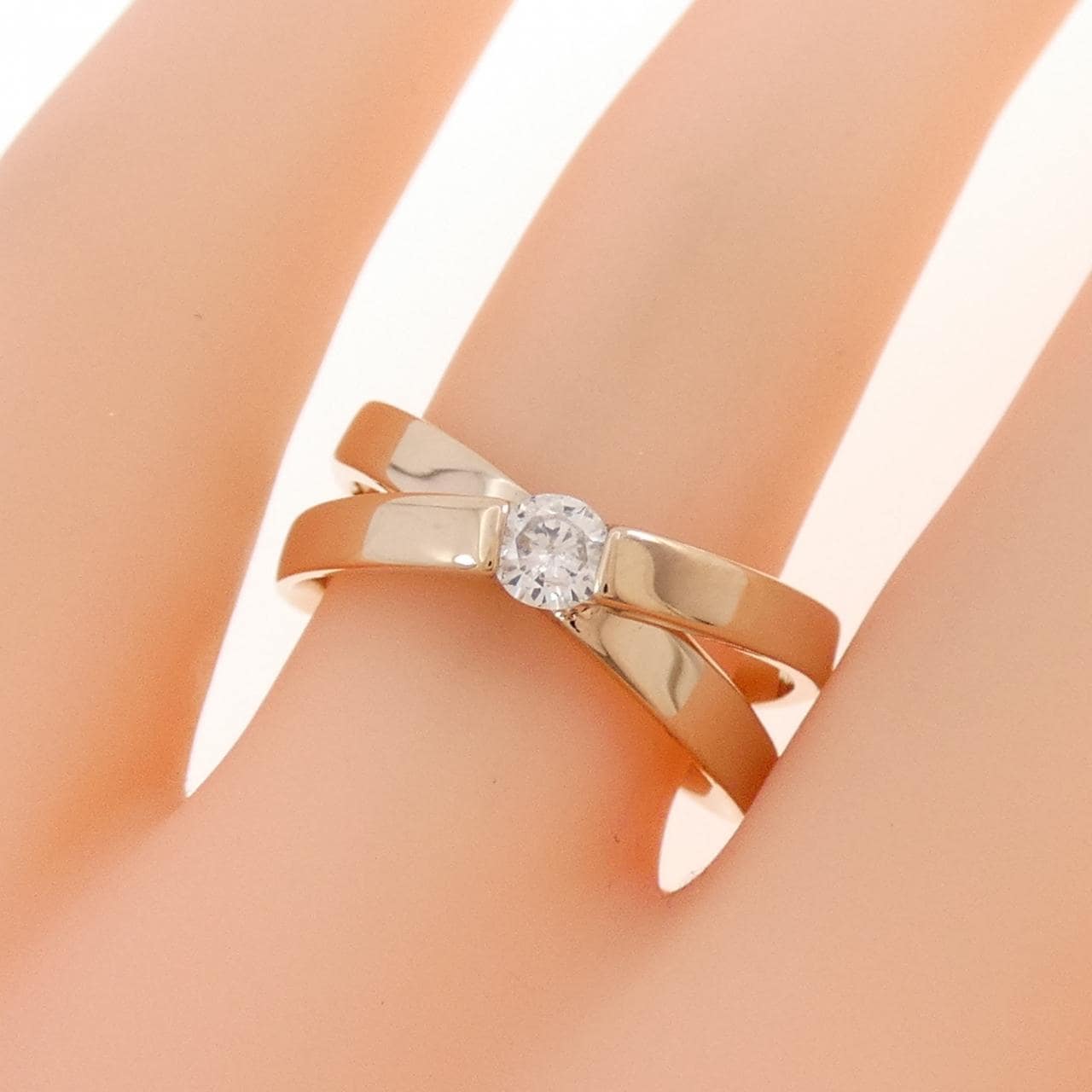 K18PG ダイヤモンド リング 0.18CT