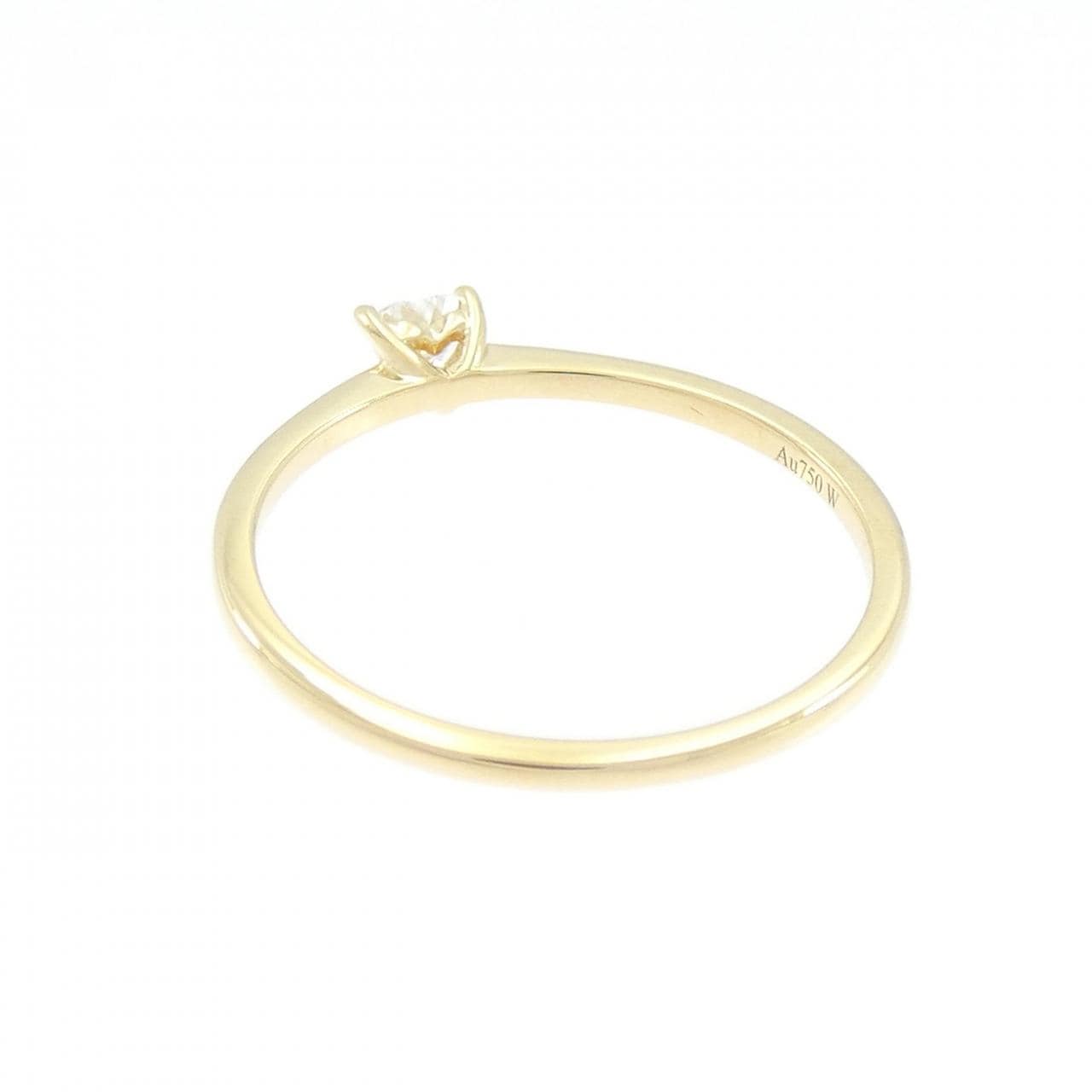 750YG ハート ダイヤモンド リング 0.09CT