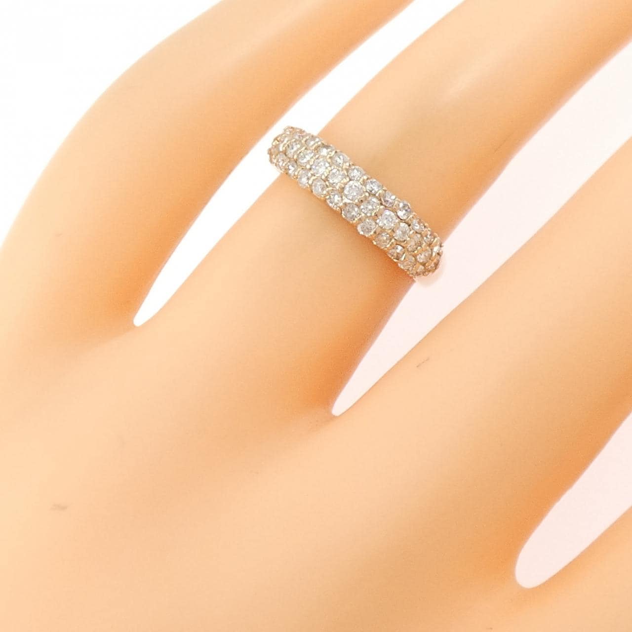 K18PG パヴェ ダイヤモンド リング 0.53CT