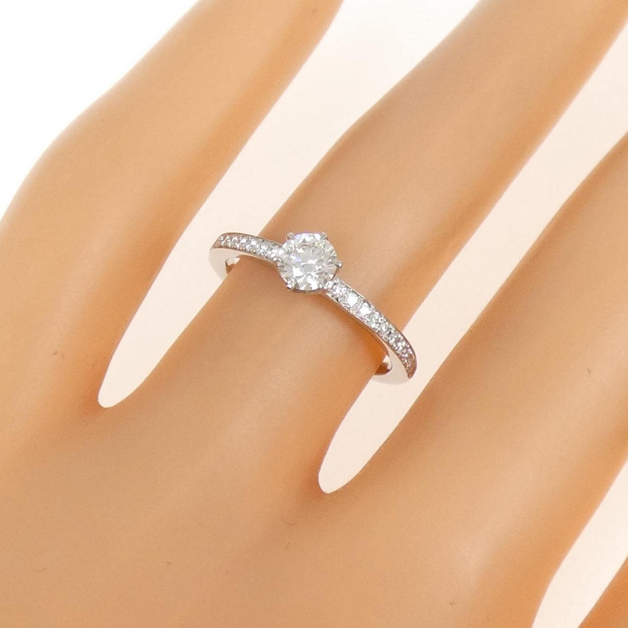 PT950 ダイヤモンド リング 0.301CT I VS2 3EXT H&C