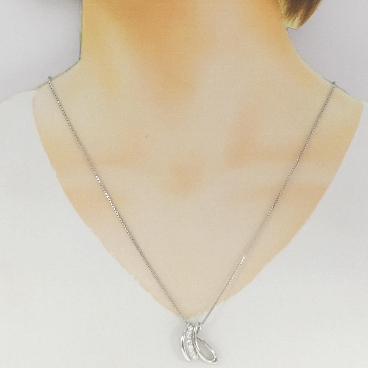 PT900/PT850 ダイヤモンド ネックレス 0.43CT