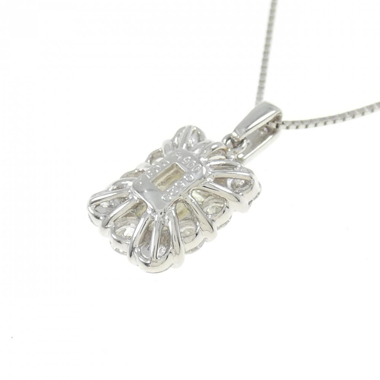 PT Diamond Necklace 0.520CT VLY VVS2 Emerald Cut