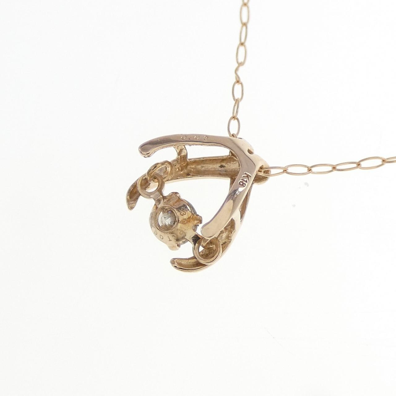 K18PG ダイヤモンド ネックレス 0.08CT