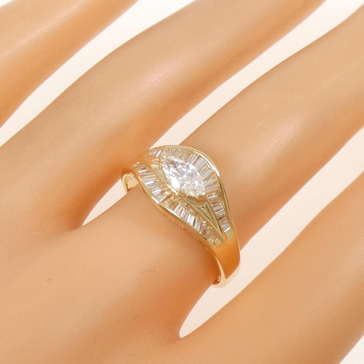 K18YG ダイヤモンド リング 0.352CT