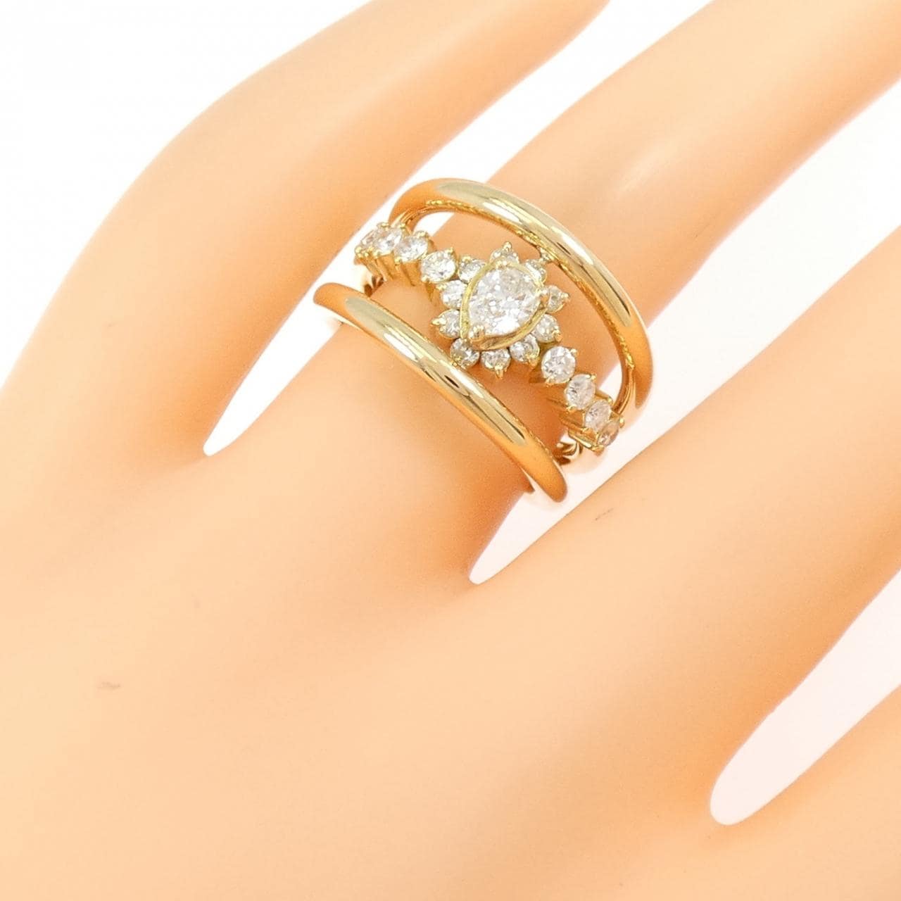K18YG ダイヤモンド リング 0.26CT